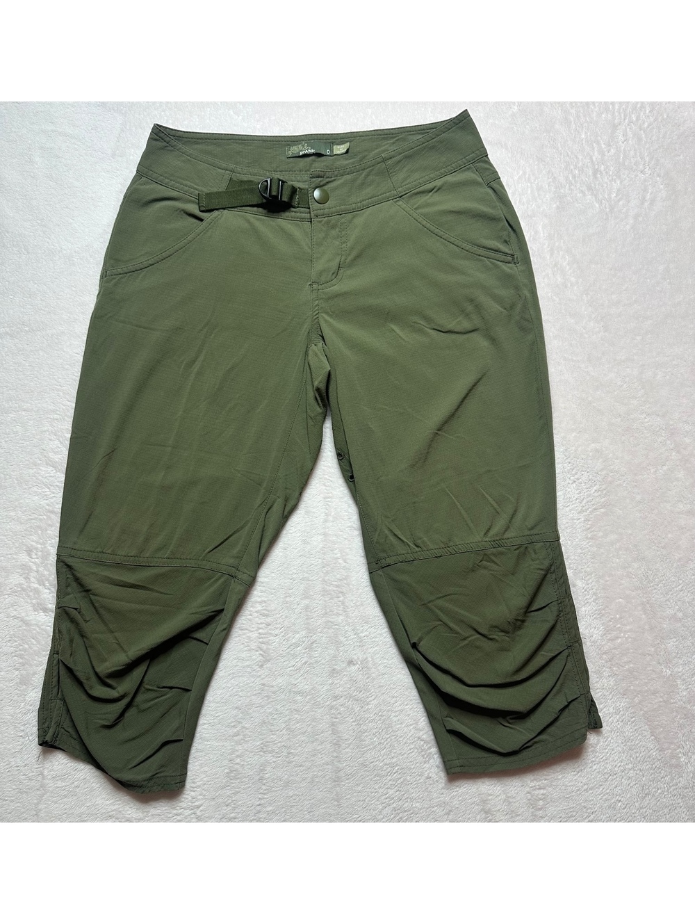 prAna Jasmine Knicker Capri Hiking Pants – Cargo Green – Size 0